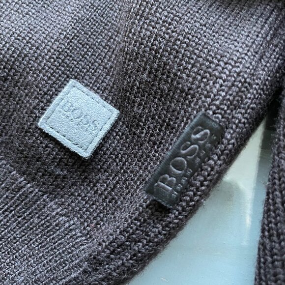 Boss Hugo Boss Sweater Lancelot Slim Fit Wool Mock Pullover Brown Size XXL - Picture 7 of 8